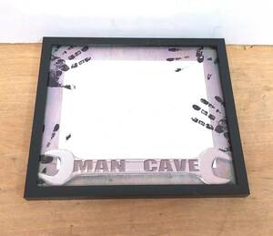 TB41◆MAN CAVE◆当時物 鏡 パブミラー アンティーク レトロ 壁掛け インテリア 看板