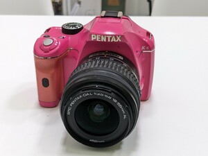 ジャンク PENTAX K-X / SMC PENTAX-DAL 1:3.5-5.6 18-55mm AL デジタル一眼レフカメラ　ピンク