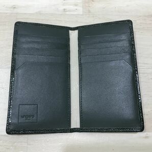 送料185円 Ungaro ウンガロ 本革 レザー リザード型押 カードケース 財布[N0760]の画像4