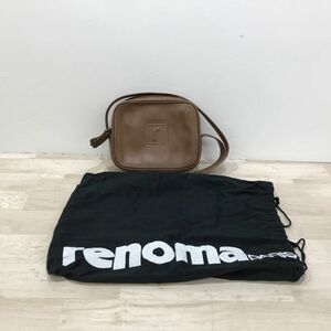 レノマ renoma ショルダーバッグ レザー 茶色 ブラウン系[C0265]