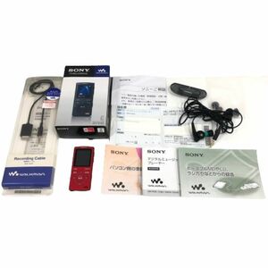 【SONY/ソニー】WALKMAN/ウォークマン デジタルミュージックプレーヤー NW-E062 レッド色【付属品/箱有】★6149