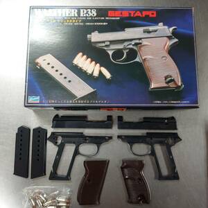 クラウン1/1スーパースケールモデルNo18　ワルサーP.38ゲシュタポタイプ　ABS樹脂製の組み立てキット　WALTHER P.38 GESTAPO type