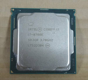 【中古】Intel CPU i7-8700k/3.70GHZ