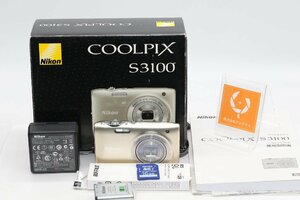 同梱歓迎【良品/動作品/初心者セット】NIKON ニコン COOLPIX S3100（SDカード、バッテリー、充電器、取説、元箱付） #4447