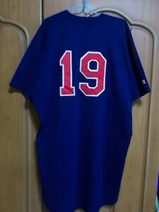 【正規品・古着】ミネソタツインズ＃19ユニフォーム　サイン付き　1990年代　USA製48サイズ　MLB　紺ユニ