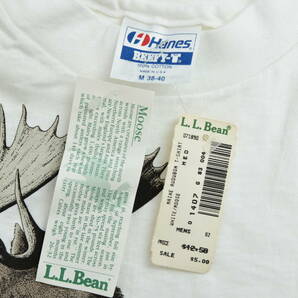 タグ付きデッドストック！ 80s USA製 L.L.Bean HARBORSIDE GRAPHICS ムース Tシャツ ヴィンテージ ヘラジカ アニマル 動物 Hanes BEEFY-Tの画像8
