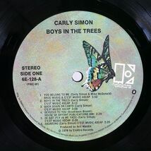 米 CARLY SIMON/BOYS IN THE TREES/ELEKTRA 6E128 LP_画像2