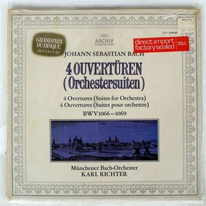独 帯付き KARL RICHTER/BACH:4 OUVERTUEREN (ORCHESTERSUITEN) BWV 1066-1069/ARCHIV PRODUKTION 2708005 LP