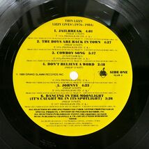 米 THIN LIZZY/LIZZY LIVES! (1976 - 1984)/GRAND SLAMM SLAM4 LP_画像2