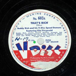BUDDY RICH/THAT’S RICH / TEA FOR TWO/V DISC 603 12