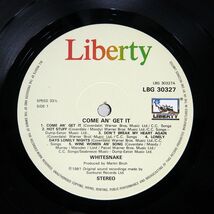 WHITE SNAKE/COME AN’ GET IT/LIBERTY LBG30327 LP_画像2