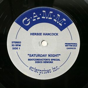 プロモ HERBIE HANCOCK/SATURDAY NIGHT ESPERITU LIBRE/GAMM GAMM039 12