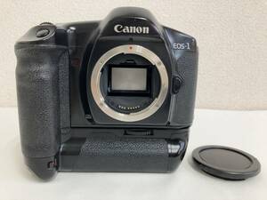 ★1円~ Canon キャノン EOS-1 ボディ 一眼 カメラ + Canon キャノン バッテリー POWER DRIVE BOOSTER E1 ★シャッターOK簡易動作確認済み★