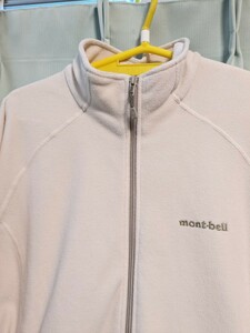 モンベル mont bell シャミースジャケット レディース xl ホワイト系 白系 アウトドア インナー フリース アウター 羽織 1114433