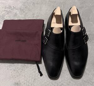 【新品同様】John Lobb CHAPEL ダブルモンク革靴 ブラック