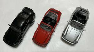 PORSCHE 911(930)3台SET Turbo(Black) Targa(Red) Cabriolet(Silver) 1/43Scale NZG製