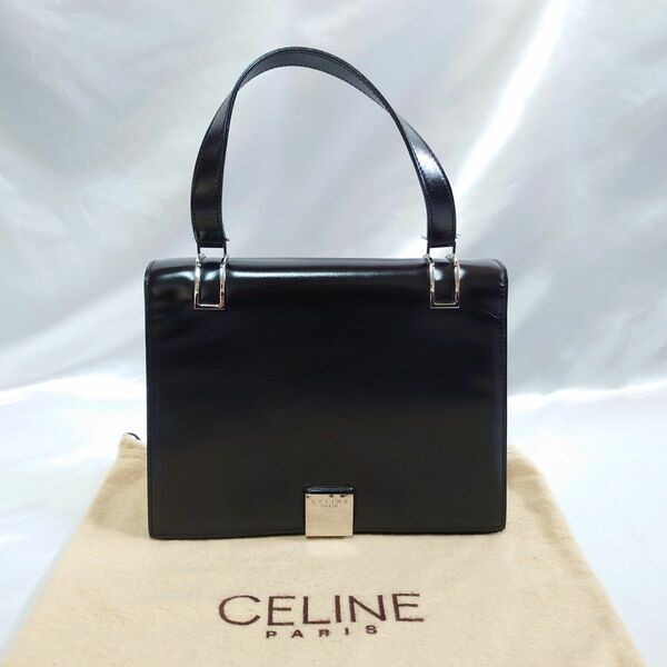 極美品 CELINE レザー ハンドバッグ ブラック