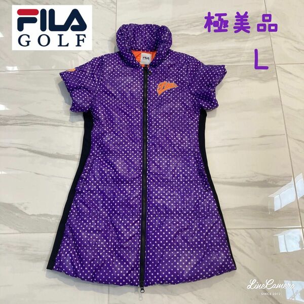 最終お値下げ【美品】FILA 防寒ワンピース/レディース秋冬ゴルフLサイズ