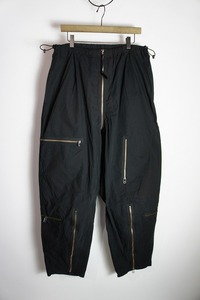 美品22AW Product Twelveプロダクト トゥエルブ (元almostblack) Ripstop Zip Flight Pants エディフィス別注 パラシュート パンツ 黒128O