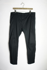 国内正規 美品LANVINランバン ZIPPED TROUSERS RMTR0006P17 コットン バイカー パンツ 裾ジップ 立体 本物 ブラック黒912N▲