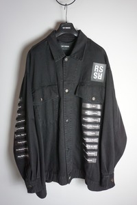 美品 18SS RAF SIMONS ラフシモンズ オーバーサイズ デニム ジャケット ビッグ Gジャン ピーターサヴィルJOY DIVISION181-723本物129O▲