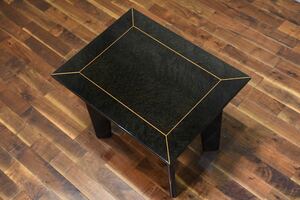 DAI31 IDC大塚家具 スプレンダー サイドテーブル バーズアイメープル ブラック コーヒーテーブル リビングテーブル 最高級 鳥目杢 飾り台