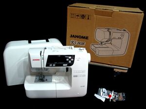 1000円スタート ミシン JANOME RS808 MODEL808型 ジャノメ 蛇の目 ハンドクラフト 手工芸 洋裁 通電確認済 箱/ケース付 SKS ミシン⑮①239