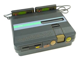 1000円スタート ゲーム機 本体 ツインファミコン twin FAMICOM AN-505 SHARP シャープ ブラック 昭和レトロ 当時物 動作未確認 12 QQ30024