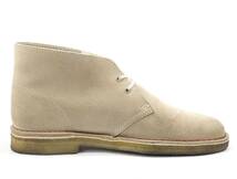 即決 Clarks Desert Boot GB 7 US 7.5 デザートブーツ クラークス メンズ SAND SUEDO サンドスエード 本革 チャッカブーツ 革靴 カジュアル_画像3