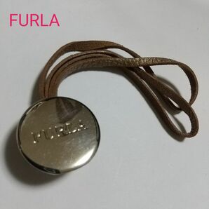 FURLA フルラ バッグチャーム 金属製 レザー 革 メタル