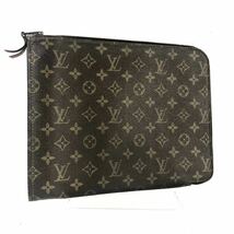 ■希少ヴィンテージ■LOUIS VUITTON ルイヴィトン　モノグラム　ポッシュドキュマン30 書類ケース　ECLAIL社ファスナー　PVC×レザー　豚革_画像1