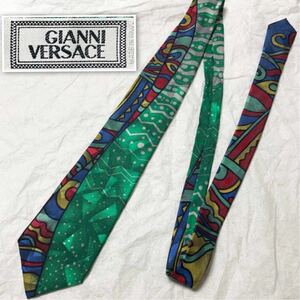 # прекрасный товар #GIANNI VERSACE Gianni Versace галстук настоящее время изобразительное искусство способ общий рисунок шелк 100% Италия производства многоцветный 