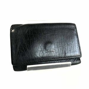 GUCCI Gucci leather 6 ream key case stamp equipped black silver 