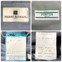 ■良品■PIERRE BALMAIN×FINTES ピエールバルマン　×フィンテス　セットアップ　ダブルスーツ上下　ウール100% sizeAB5 日本製　グレー_画像8