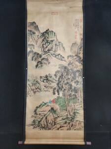 明代 中国 古画 収蔵品 路遠【山水樓閣】山水画 国画 骨董品 古置物 中国古美術 古賞物