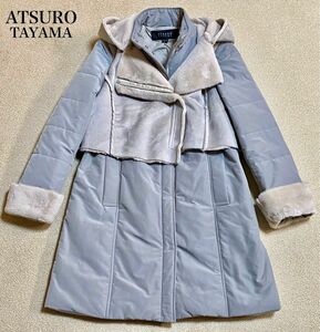 ATSURO TAYAMAアツロウタヤマ フェイクムートン 中綿　デザイン コート