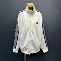 Needles Track Jacket white size XL ニードルス トラックジャケット ジャージ NEPENTHES ネペンテス ホワイト MR284 白×紫_画像1