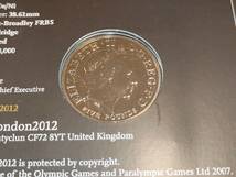 【1円スタート】英国　イギリス　ロンドンオリンピック記念　5ポンド硬貨　2012年　エリザベス2世_画像5