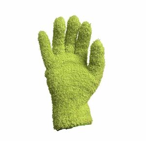 【22円スタート】マイクロファイバー　お掃除　手袋　cleaning gloves　家庭　車　グリーン