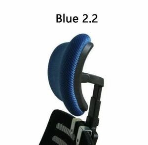 ヘッドレスト　調節可能　オフィス　メッシュチェア用　無地　blue 2.2