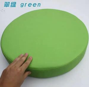  imitation leather cushion round round shape dressing up zabuton Diameter 45cm x 8cm green