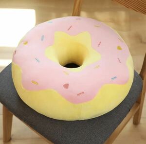  doughnuts cushion ring type lovely zabuton cute 38cm pink