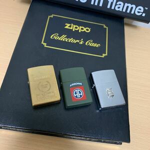 ZIPPO ジッポー SOLID BRASS 1999年製 GREEN MAT 1991年製 CHROME COATING 1993年製 3個セット