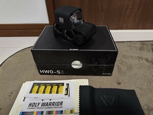 【美品】HOLY WARRIOR HWO-S2 ブラック エアソフトガン用ドットサイト Eotech EXPS3タイプ ホロサイト