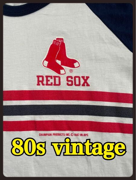 80s RED SOCKS old vintage ベースボール Tシャツ USA製 レッドソックス オールド ビンテージ