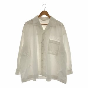 タグ付 HARVESTY ハーベスティ A32206 CHAMBRAY JUMBO SHIRT シャンブレー ジャンボシャツ 長袖シャツ ビッグシャツ 1 ホワイト 開襟