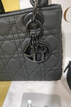 ★Christian Dior クリスチャンディオール My ABCDior マイレディディオール 2Way ハンド ショルダーバックマット ブラック 黒艶消し★ _画像2