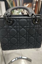 ★Christian Dior クリスチャンディオール My ABCDior マイレディディオール 2Way ハンド ショルダーバックマット ブラック 黒艶消し★ _画像7