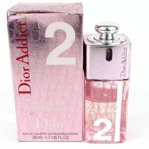 ディオール 香水 アディクト2 オードトワレ EDT 残半量以上 フレグランス 外装難有 レディース 50mlサイズ Dior