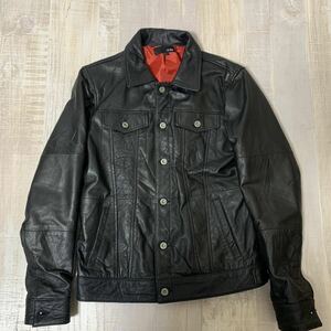 【羊革 美品】RUBIK Gジャン タイプ レザー ジャケット ルービック ブラック 黒 サイズL Levi’s 3rd 557 559 デニム メンズ ヴィンテージ